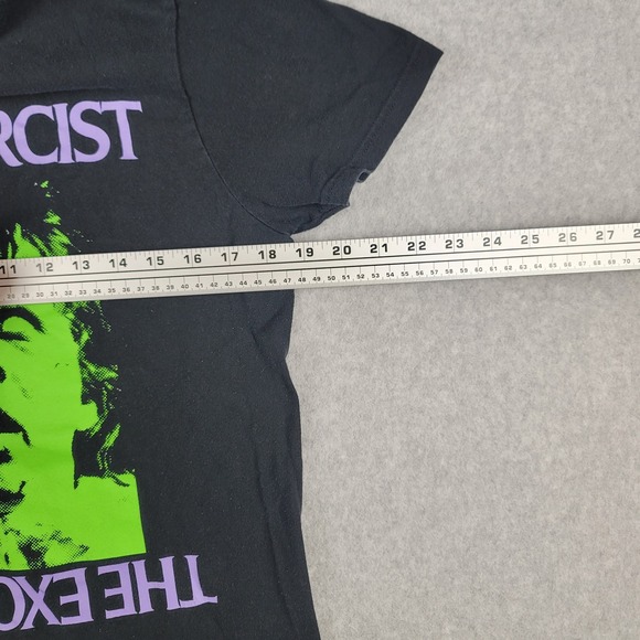 The Exorcist Graphic Men's Small Black T-Shirt Green and Purple Double Sided Tee - Picture 4 of 5